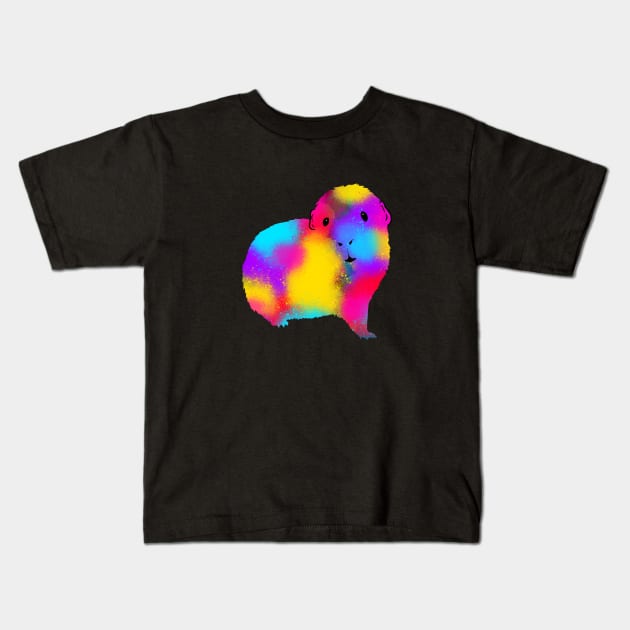 Spray Paint Graffiti Guinea Pig Kids T-Shirt by Squeeb Creative